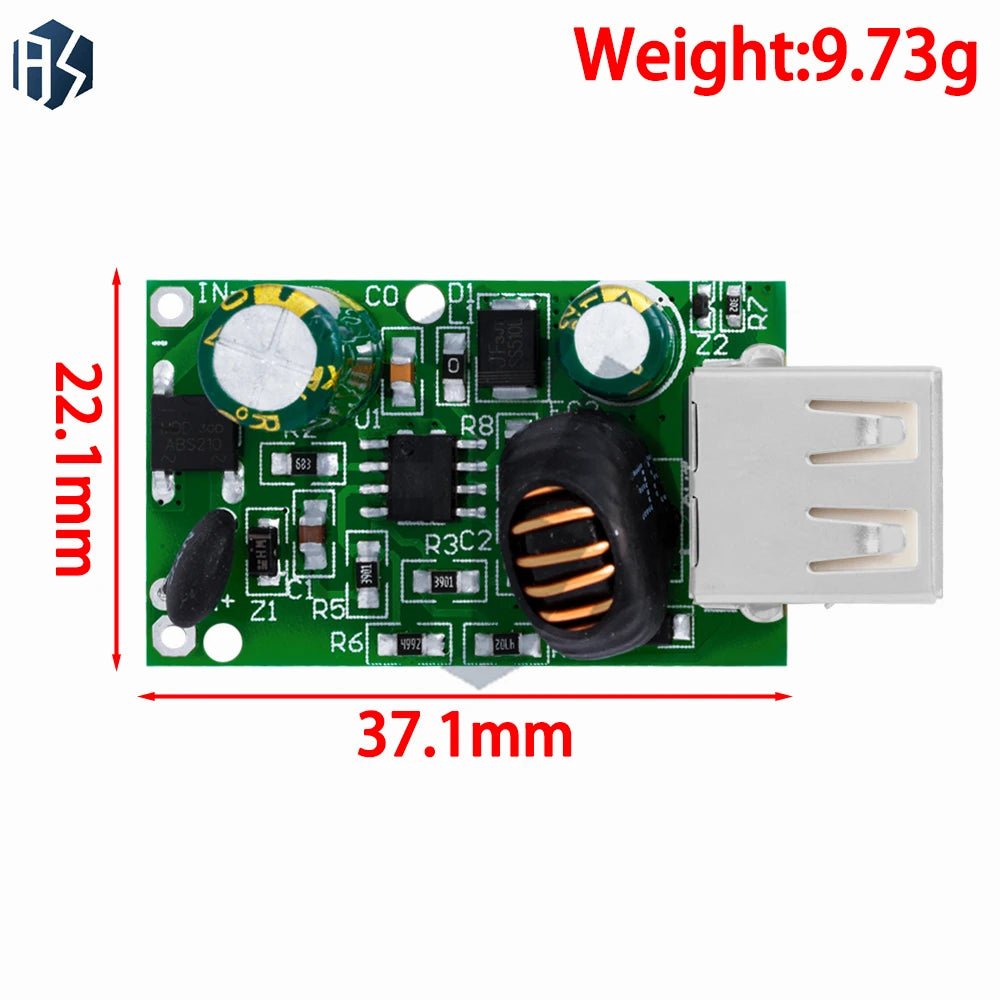 12V-72V to 5V 2A DC-DC Waterproof Buck Converter Module, Dual USB Car Charger ROHS Compliant, 1-5PCS Pack for Cell Phones Zpaxo