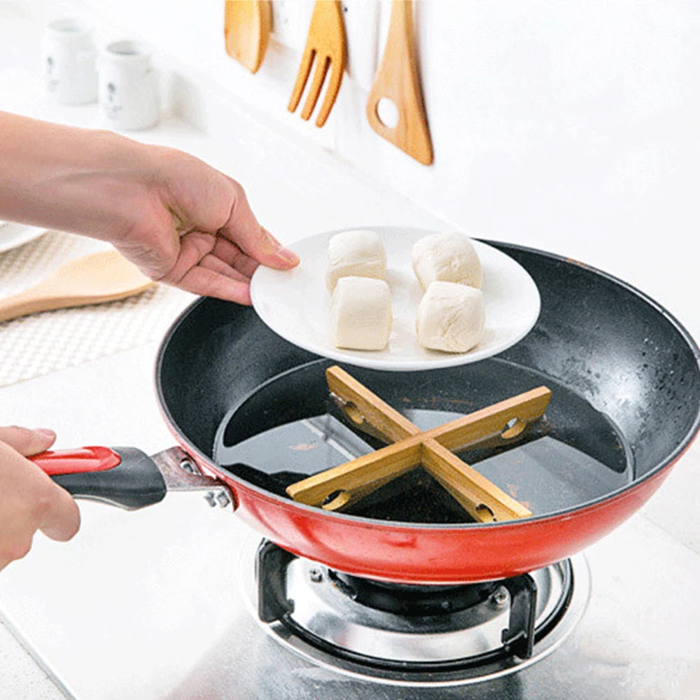 1 PC Bamboo Cross Pot Stand Trivet Pan Rack Heat Insulation Anti-Heat Wooden Cup Dish Holder Kitchen Gadget Zpaxo