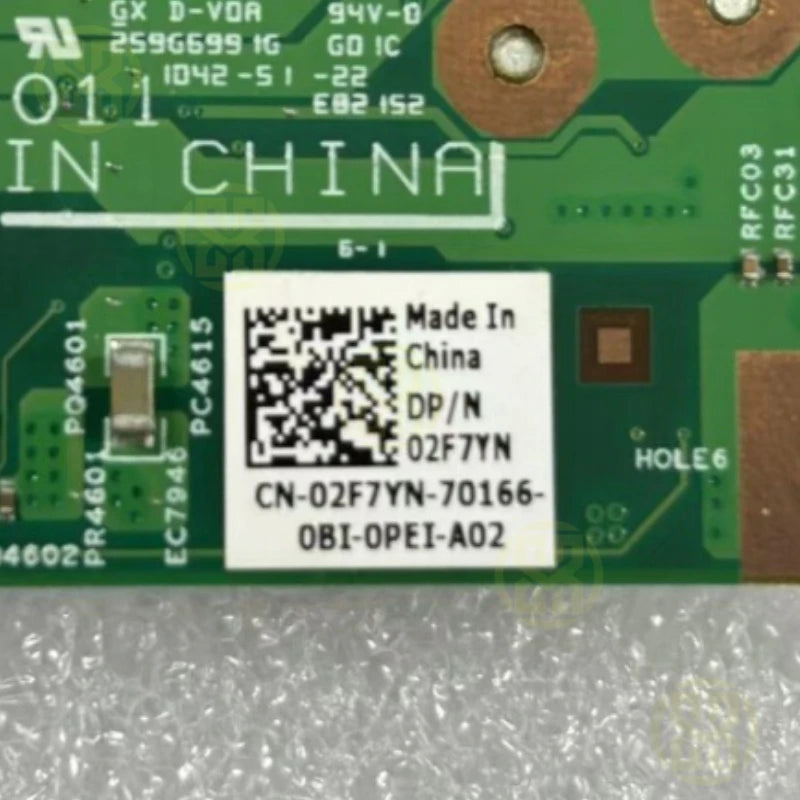 2F7YN 02F7YN CN-02F7YN Dell Vostro 3400 Laptop Motherboard