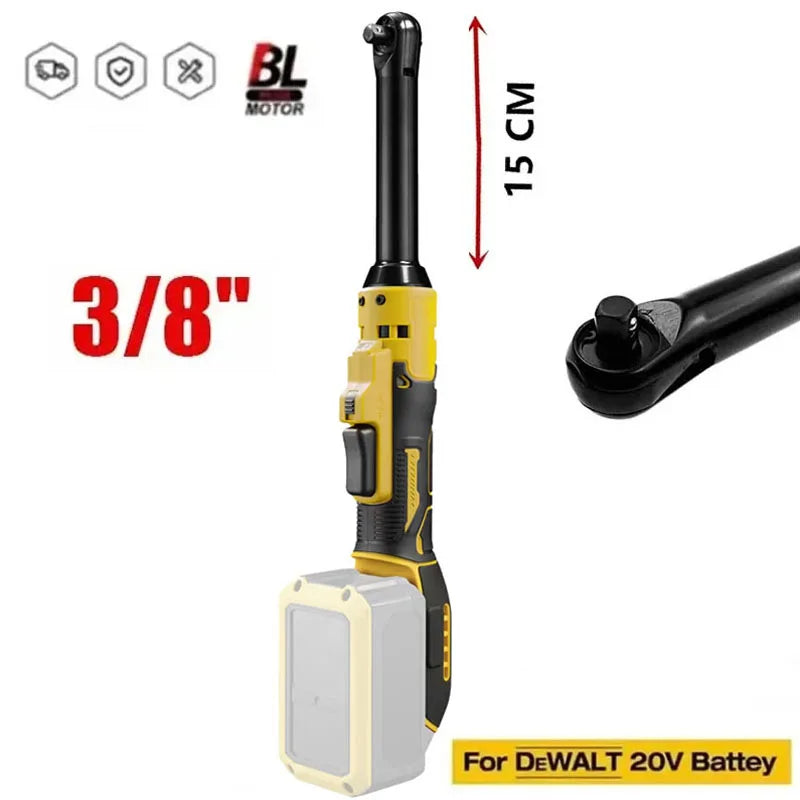 Cordless Ratchet Wrench Upgraded Extended Head Removal Screw Nut 220N