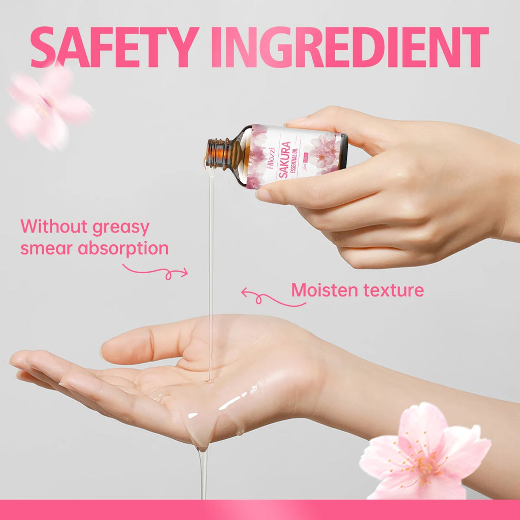 100ml/60ml/30ml Cherry Blossom Essential Oil is suitable for facial skin care, body care, aromatherapy, aromatherapy essential o Zpaxo