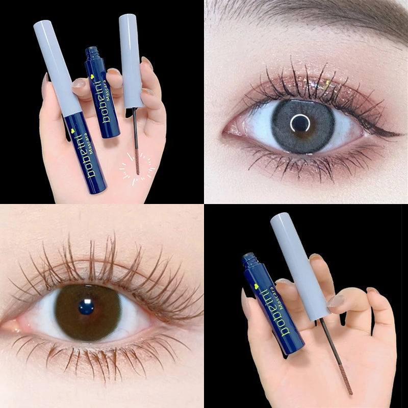 Silk Fiber Matte Mascara Ultra-Fine Brush Waterproof Lengthens Eyelashes Long Curl Thick Black Brown Curling Fast Dry Mascara Zpaxo