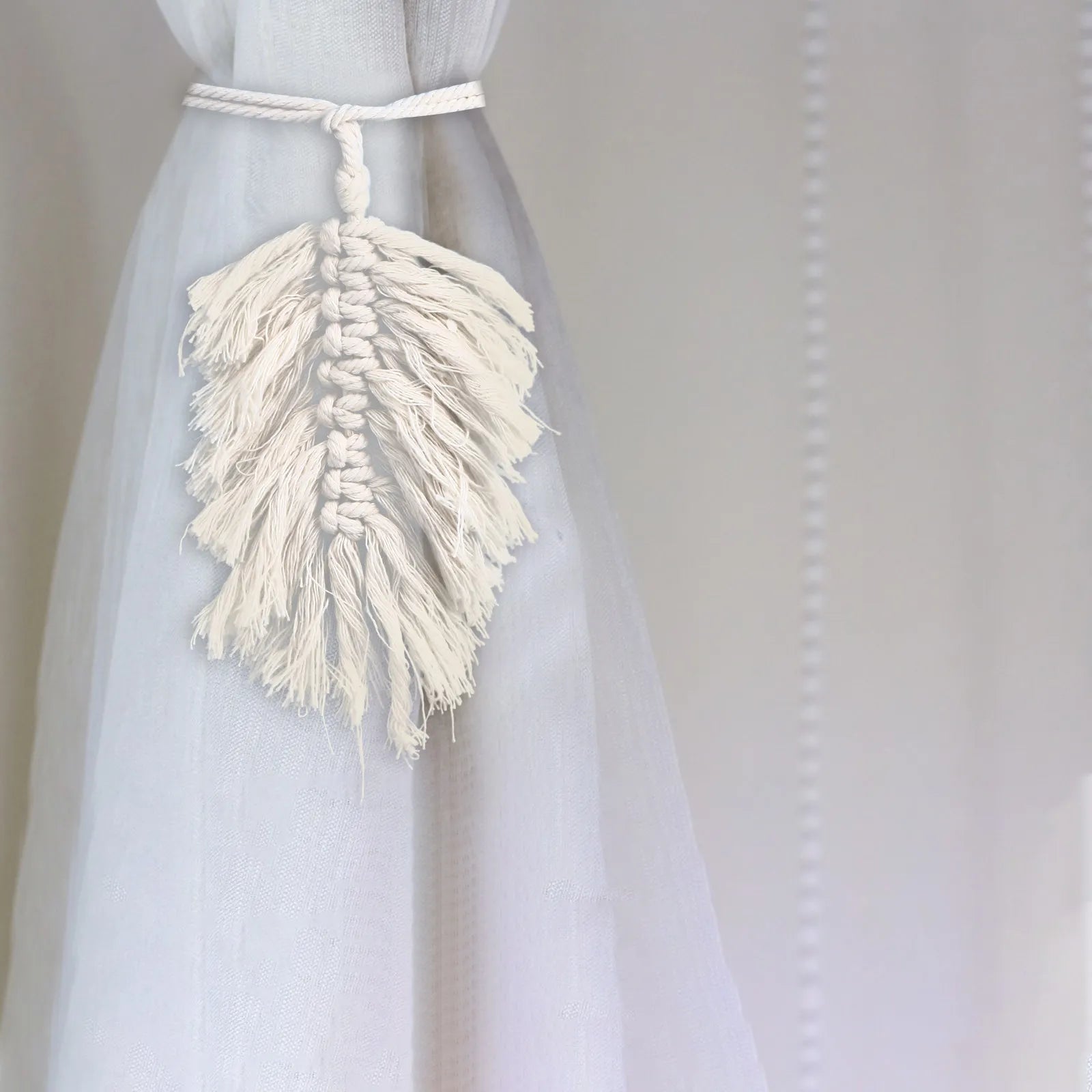 Cotton Curtain Tieback Hand-woven Rope Tie Holdback Valances