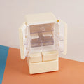 ▶1Pcs White/Pink/Blue Mini Refrigerator Model 1/12 Dollhouse Miniature Kitchen Scene Decorations Ornaments Doll Accessories Zpaxo A-White