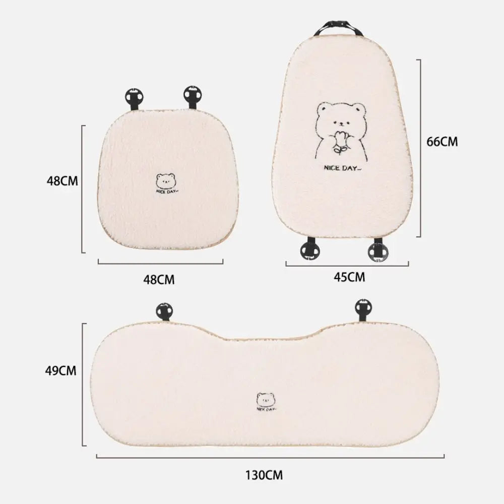 Furry Anti Slip Car Warm Seat Cushion Soft Universal Winter Cartoon Zpaxo