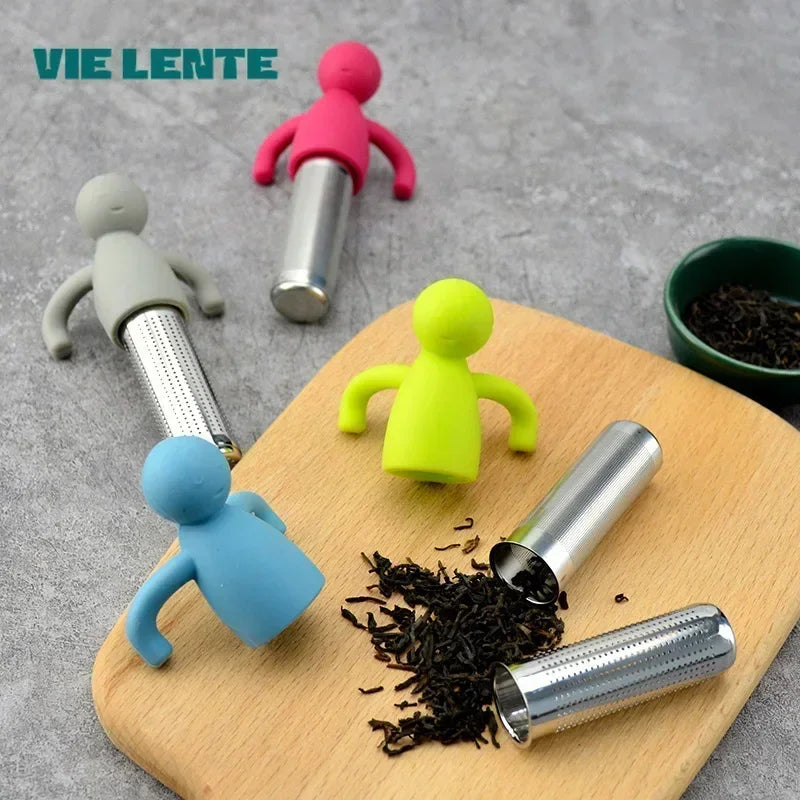 Stainless Steel Tea Infuser Kitchen Accessory Household Use Reusable Metal Makeup Brushes Massage Kitchen Dining Bar Garden Zpaxo