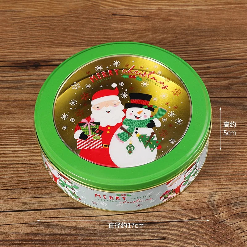 Christmas Metal Tin Candy Cookie Gift Box – Festive Xmas Tin