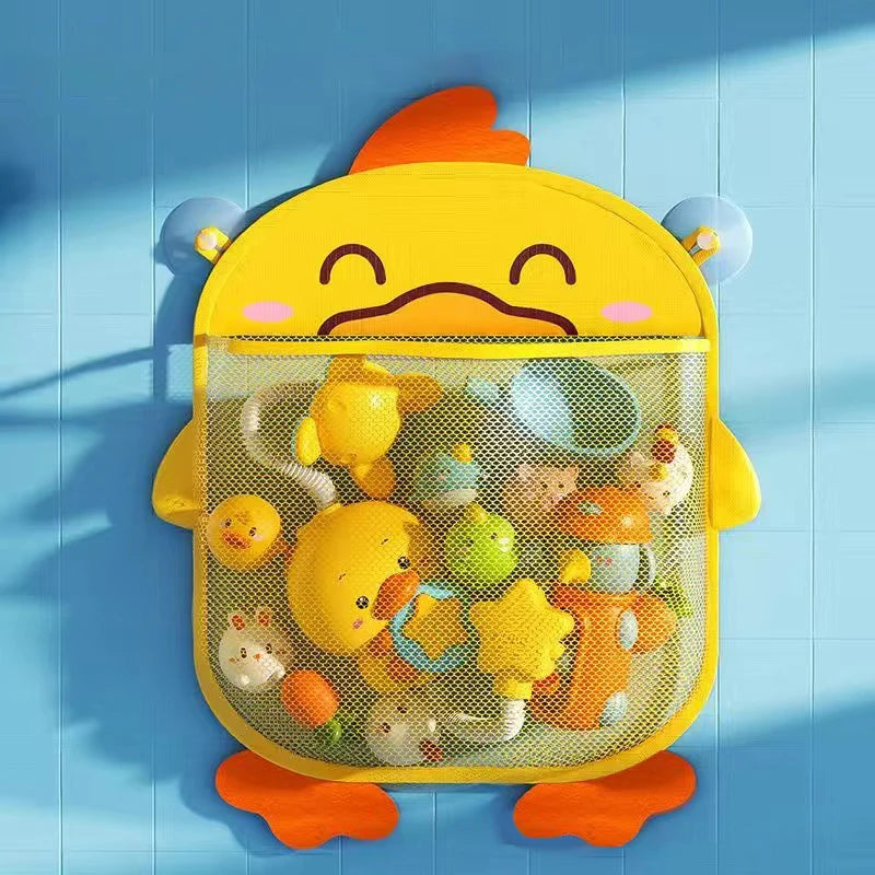 Mesh Baby Bath Toy Storage Bags Sucker Design Organizers Bathtub Toys