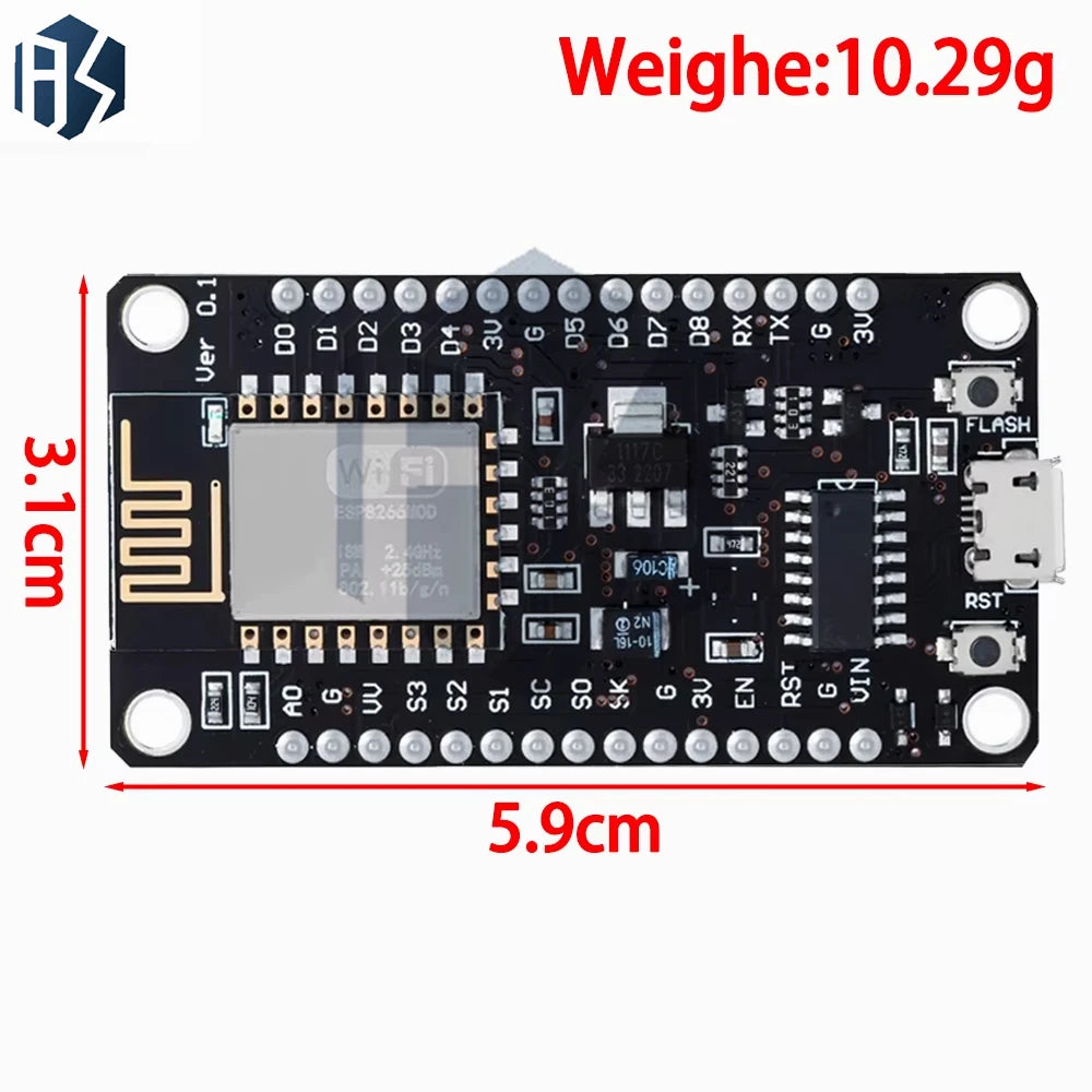 ESP8266 NodeMcu V3/V2/V2.1 WiFi Board – ESP-12E/12F CH340/CP2102/CH9102X Lua IoT Development Board Zpaxo