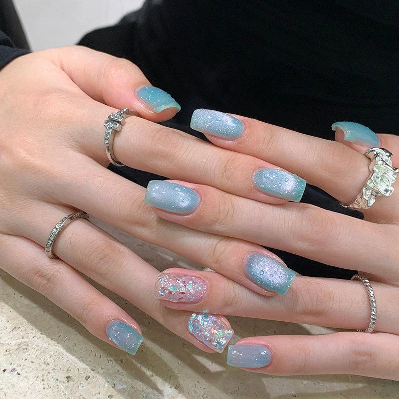 8/10ml Water Drop Top Coat Non Wipe Spring Summer Collection Clear Versatile Water Drop Shape High Gloss Nail Art Functional Gel Zpaxo