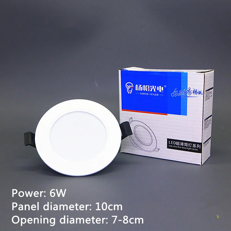 LED Recessed Downlight 6W–20W | AC220V Ceiling Spotlight