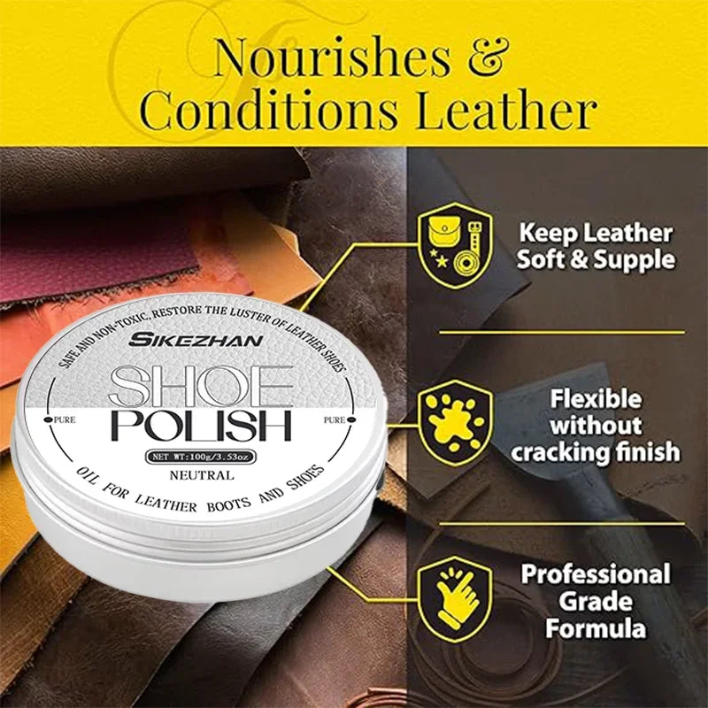 Finest Quality Universal Leather Shoe Polish Cream,Cleane &Waterproofer, for Men Women Sports Shoes,Boots Refurbishing Wax Zpaxo
