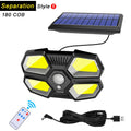 Solar Lights Outdoor Waterproof 208COB Wall Lamp Battery 2400mah 3 Zpaxo 180COB separation