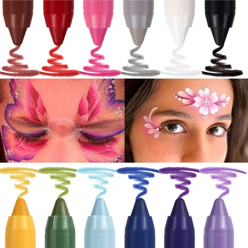 1PC Vibrant Facial Paint Sticks – High Pigment, Stackable, Long-lasting, Suitable for Easter Makeup, Easy to Use Zpaxo