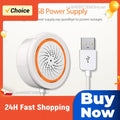 USB Sound Light Sensor Tuya Zigbee 90dB Smart Alarm Siren App Remote