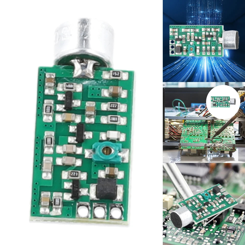 FM Transmitter Pickup Module V4.0 0.7V-9V Wireless Audio Transmitter 68-108MHZ Mini Wireless Microphone MIC Zpaxo Default Title