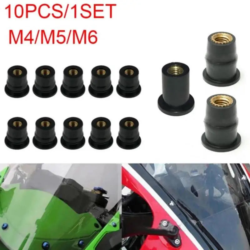Motorcycle M4 M5 M6 Rubber Well Nuts Blind Fatener Windscreen