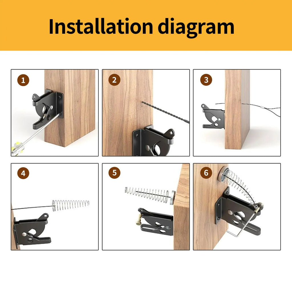 Gate Latch Heavy Duty Wooden Door Security Lock Outdoor Metal Wood Zpaxo