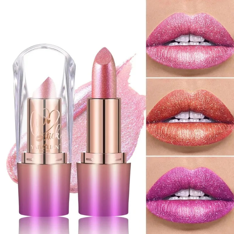 Holographicradiance Lipstick Metallic Glitter Long-wear Lightweight