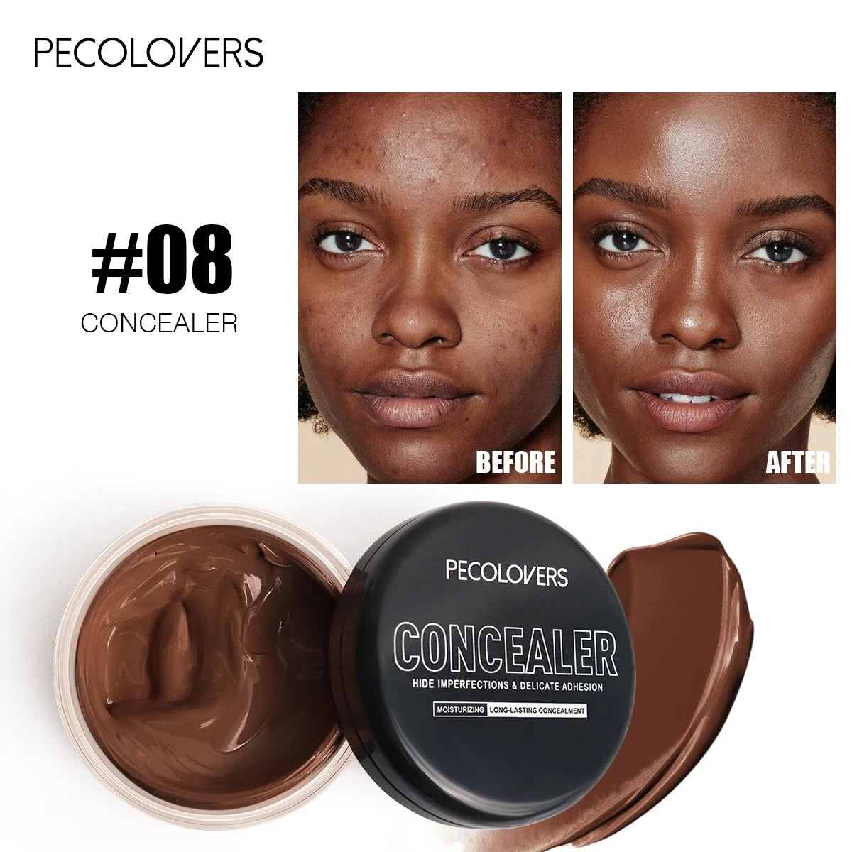 Waterproof Lasting Concealer Cream Moisturizing Full Cover Acne Mark Dark Circles Contour Concealer Makeup Palette Face Makeup Zpaxo 08