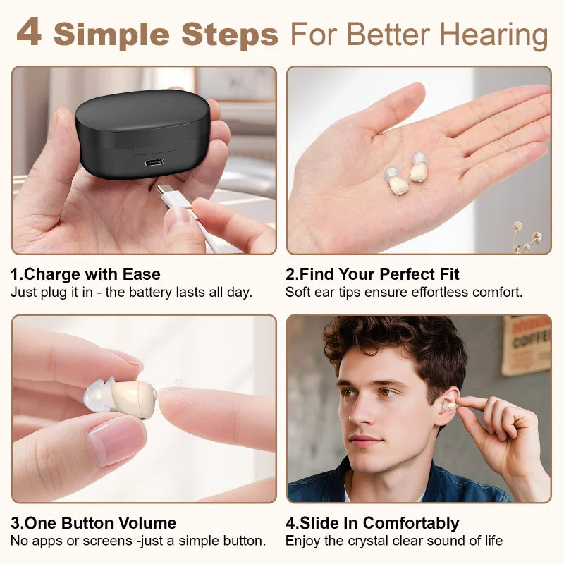 Rechargeable Hearing Aid Elderly In-the-ear Intelligent Noise