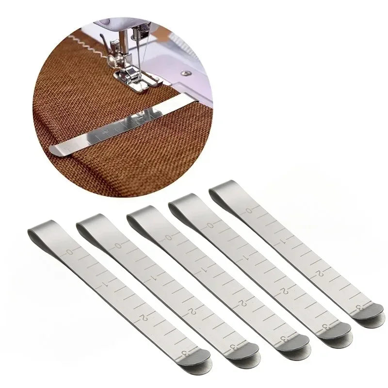 1/3/5Pcs Sewing Hemming Clips Stainless Steel Hemming Clips Metal Crimping Clip Fabric Measuring Ruler DIY Sewing Clip Tools Zpaxo