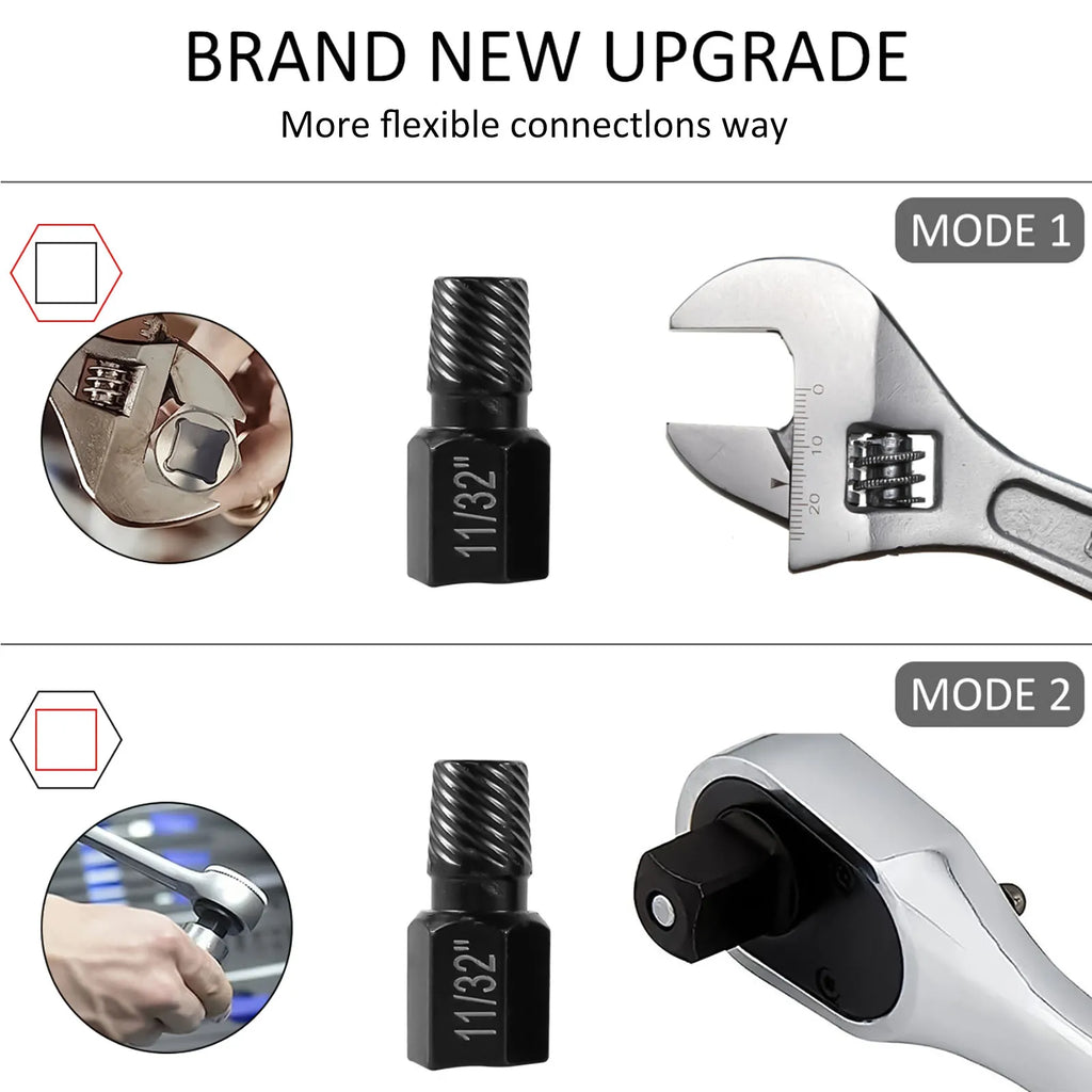 10/20Pcs Multi Spline Screw Extractor Set Alloy Steel Damaged Bolt Removal Tool Easy Out Rusted Bolt Removal for 1/8-13/32Inch Zpaxo