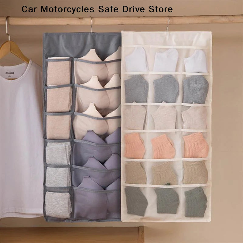 CMDouble Sides Bar Underwear Storage Hanging Bag Dormitory Home