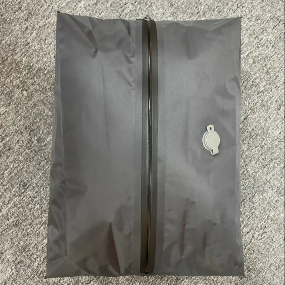 New Reusable Vacuum Bags for Travel Dustproof Space Saver Vacuum Compression Bag Waterproof Luggage Vacuum Storage Bag Backpack Zpaxo Grey without windows
