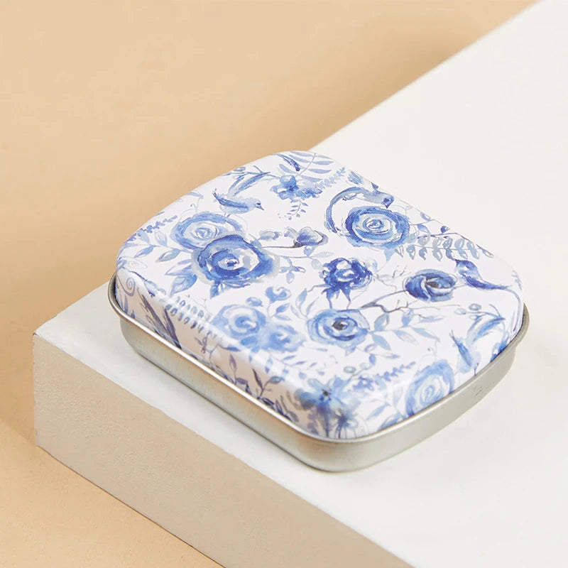 Mini Rectangular Metal Hinged Tin Box – Small Storage Container