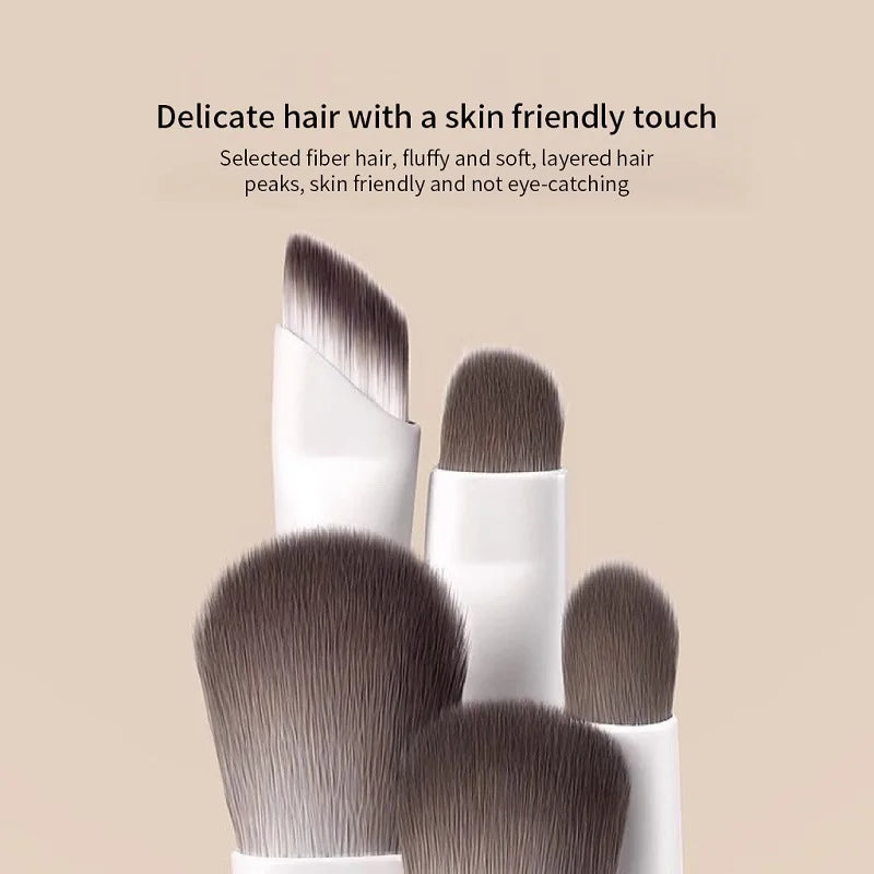 5/8/10Pcs Natural Eye Makeup Brushes Set Detail Eyeshadow Brush Makeup Brush White Ultra Soft Eyeshadow Eyeliner Makeup Tool Zpaxo