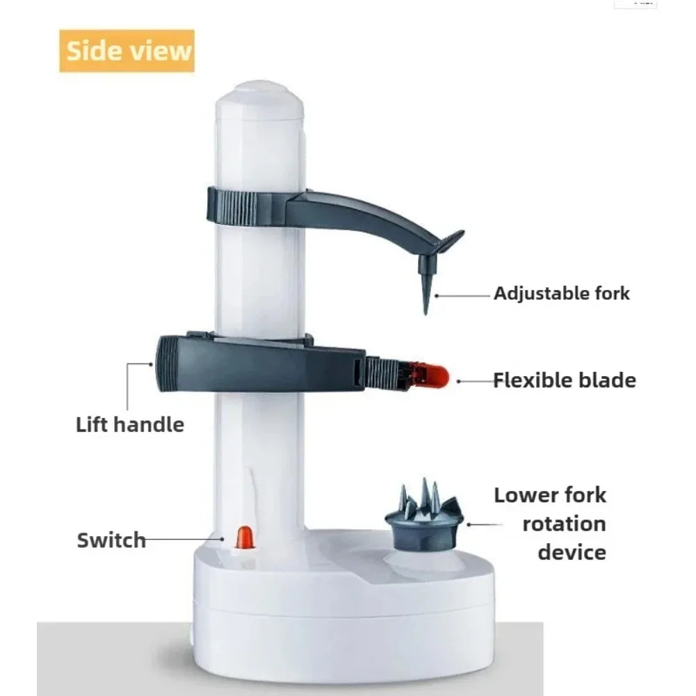 New Household Electric Peeler Multifunctional Fruit and Potato Peeler, Removable Cleaning Peeler ABS Stainless Steel Material Zpaxo