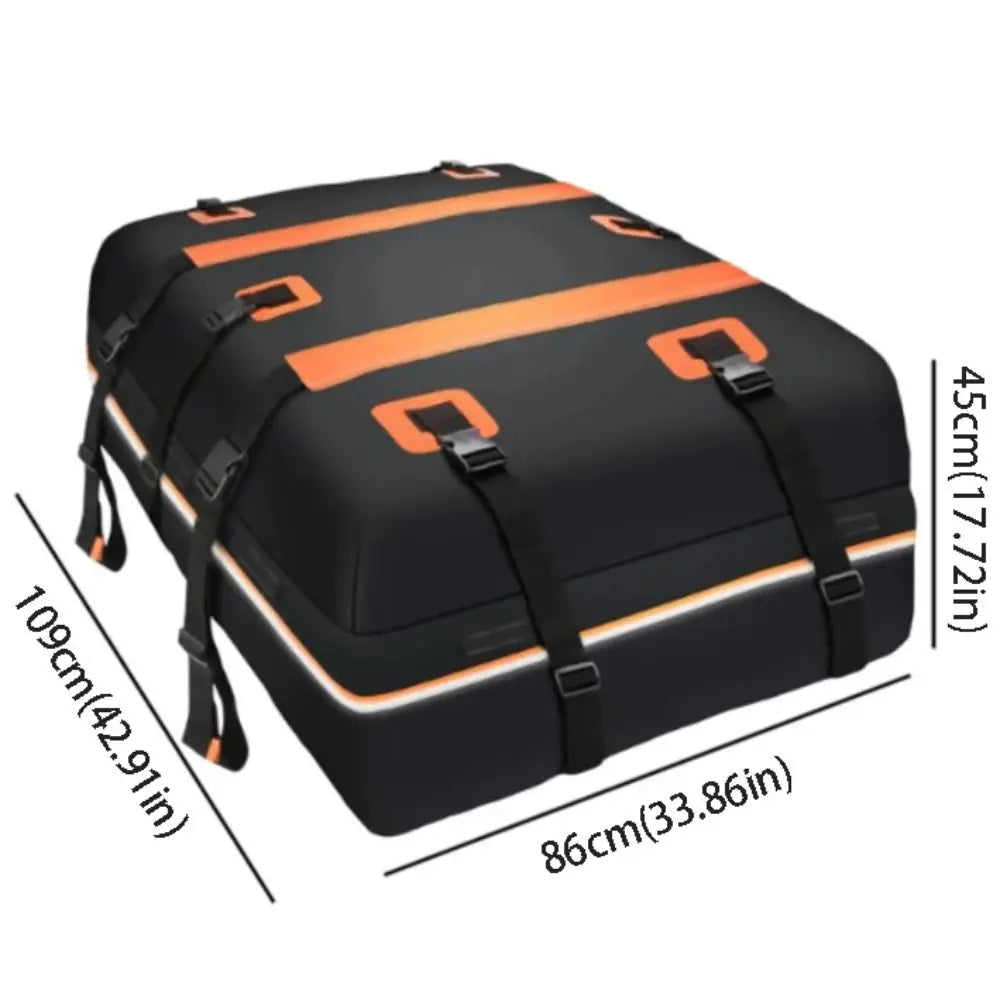 Waterproof PVC Car Roof Bag 15 Cubic Feet Heavy Duty Rooftop Cargo Zpaxo
