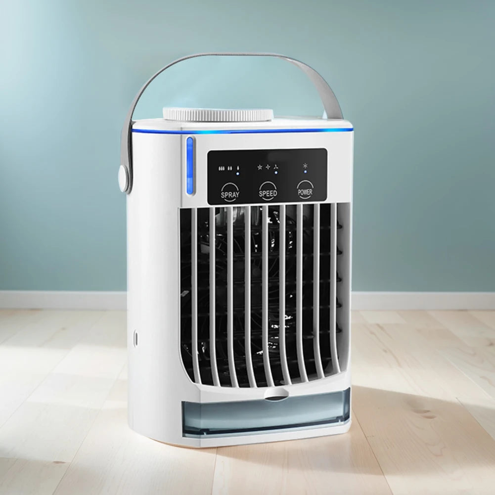 Misting Fan Portable Air Cooler Humidifier 3-speed Mini with 500mL Water Tank for Room for Office Tent Bedroom Zpaxo