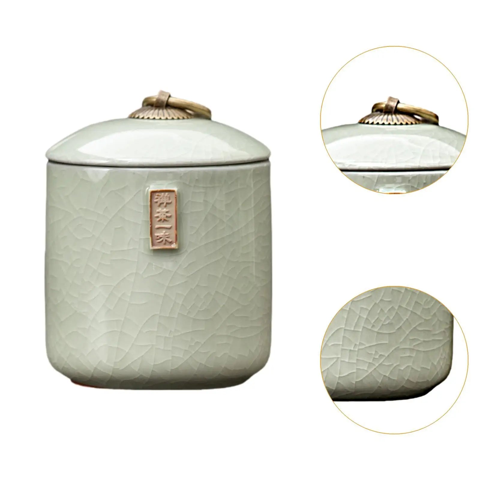 Ceramic Airtight Tea Canister – Dry Food & Coffee Storage Jar Ceramic Storage Canister Zpaxo