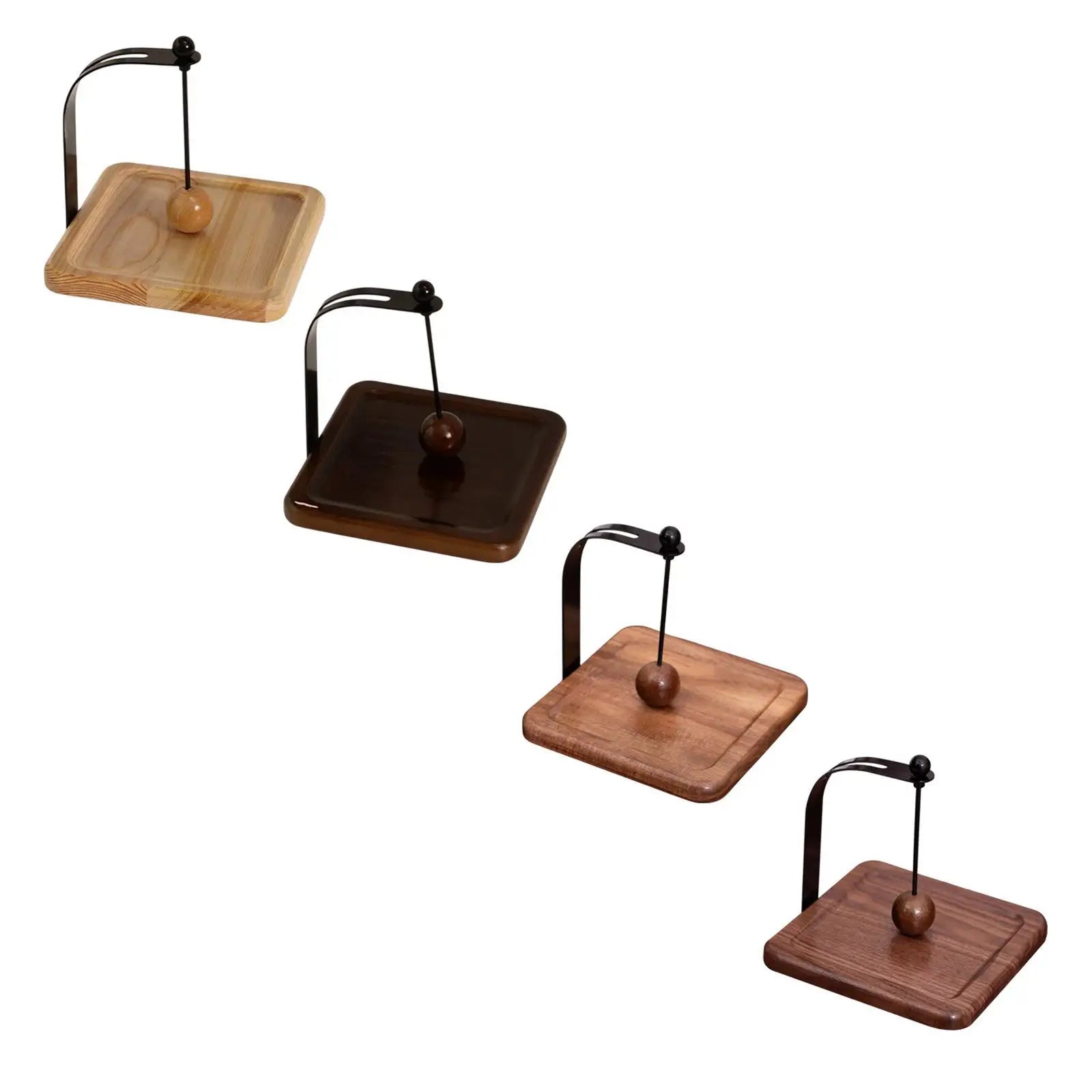 Wood & Steel Napkin Holder – Café Tabletop Tissue Rack Napkin Holder Zpaxo