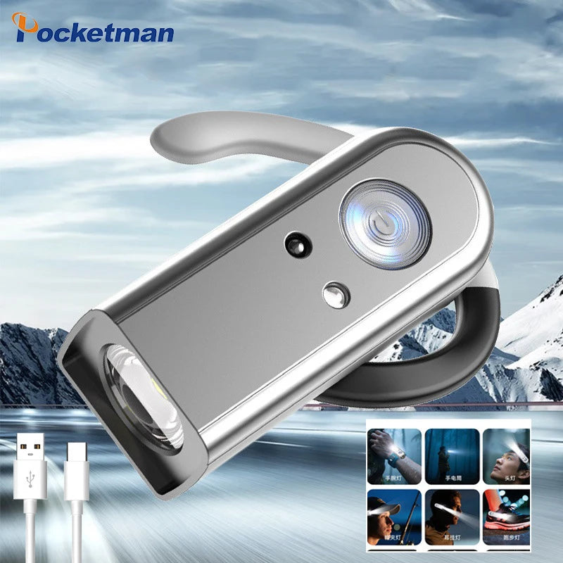 POCKETMAN Ear-Mount Motion Sensor LED Headlamp | USB Rechargeable