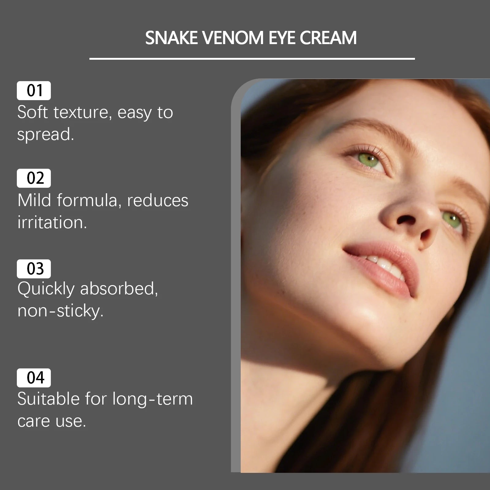 Snake Venom Eye Cream Reduce Wrinkle Eye Bag Against Puffiness Firming Moisturizing Brighten Eye Skin Anti Dark Circle Eye Cream Zpaxo