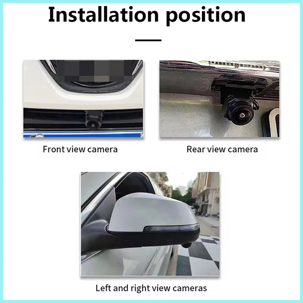 Auto Motor Vehicle Motorcar 360 Degree Panoramic Camera AHD 1080P 3D