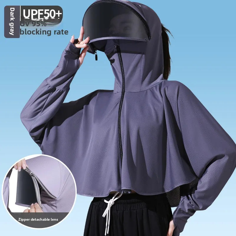 Women's Summer Ice Silk Sun Protection Jacket Lightweight Breathable
