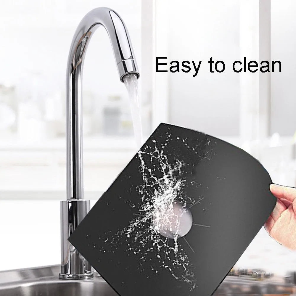 6Pcs Stove Burner Covers Gas Stove Burner Liners Non-Stick Reusable Gas Range Protector Kitchen Cookware Accessories Zpaxo