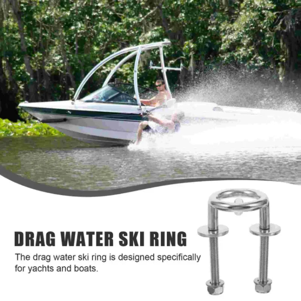 Stainless Steel Water Ski Tow Ring Marine Grade Durable Construction Zpaxo