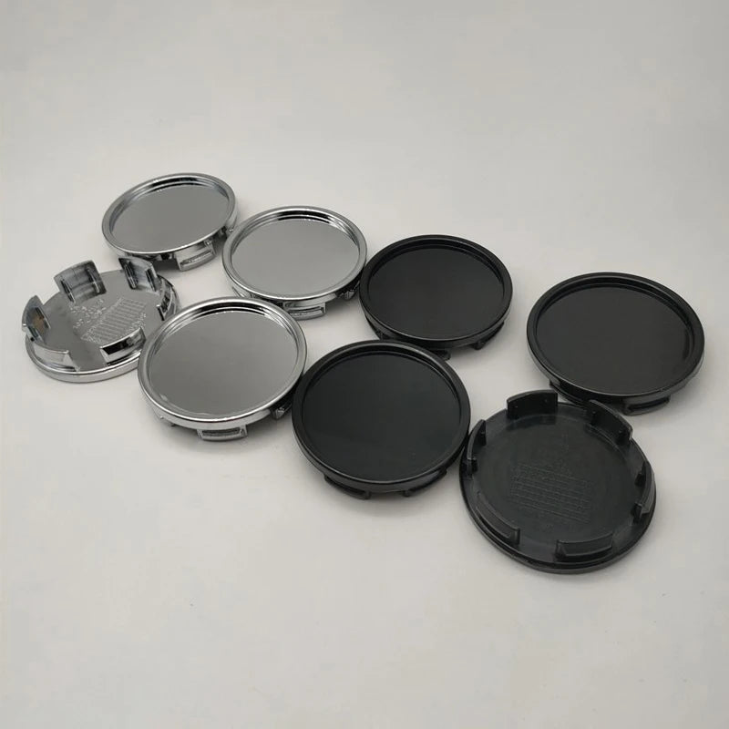 58mm ABS Wheel Center Hub Caps – 4-Pack Blank Rim Covers