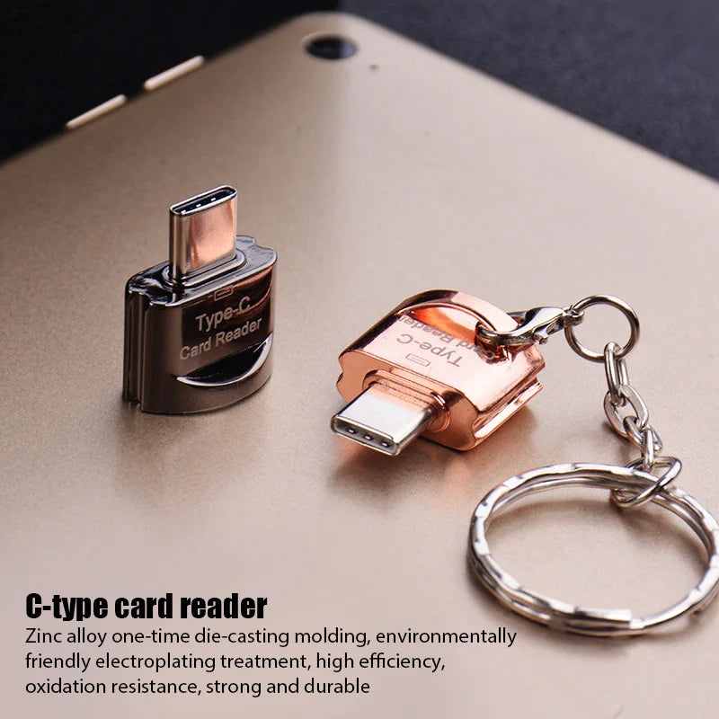 Portable USB 3.1 Type-C to Micro-SD TF Smart Adapter Mini High Speed Card Reader For Watching Movies And Transferring Documents Zpaxo
