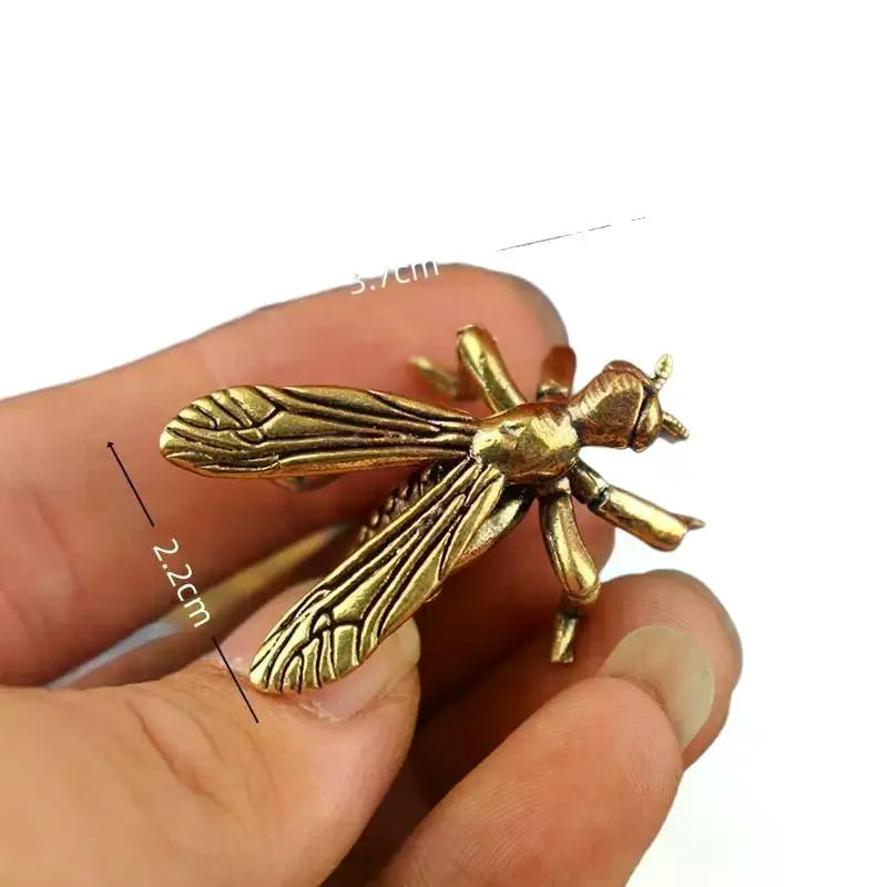 For Home Office Desk Decor Unique Conversation Starter And Gift Solid Brass Mosquito Statue Vintage Insect Sculpture Zpaxo