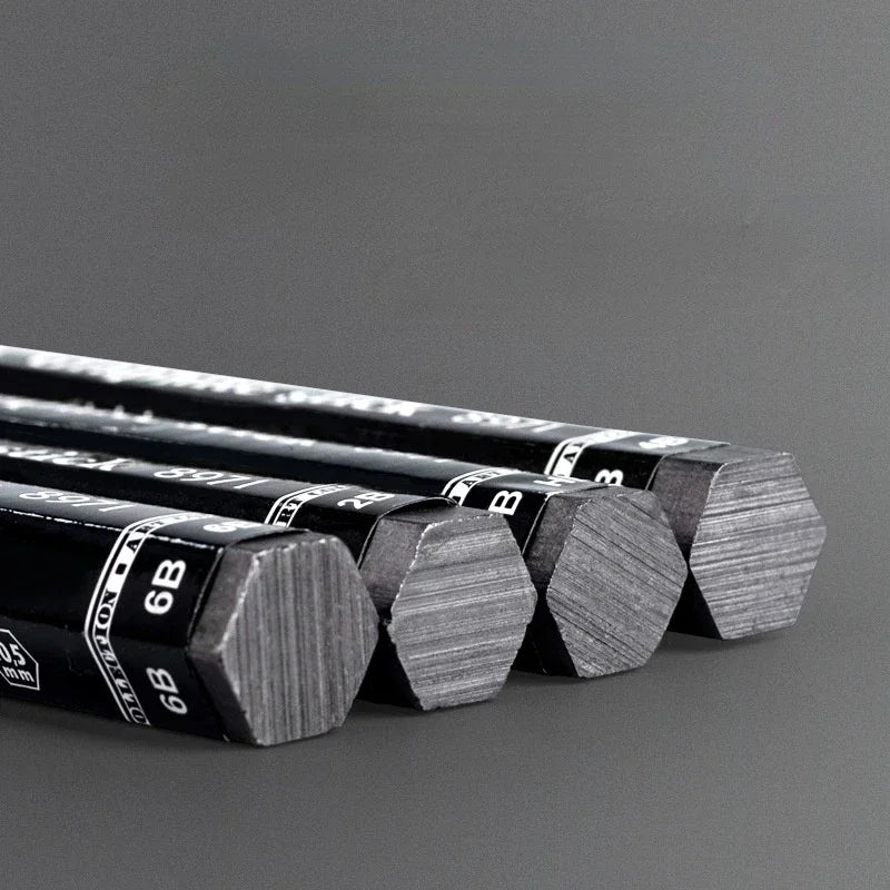 HB/2B/4B/6B Woodless Hexagonal Graphite Stick Pencil Bold Black Charcoal Art Student Sketch Painting Graphite Pen Art Supplies Zpaxo