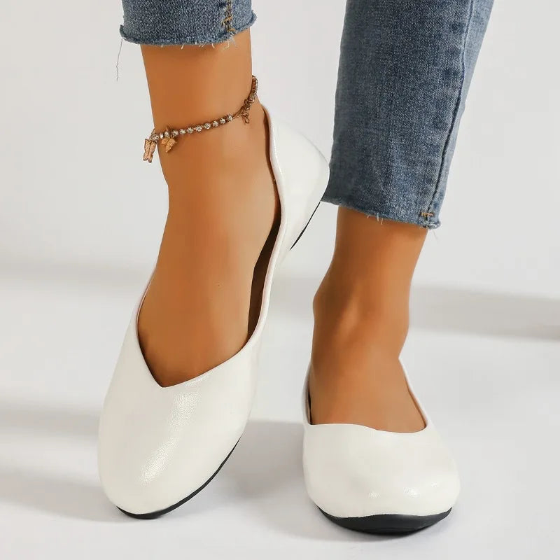 Spring Autumn Women's Solid Comfortable Single Shoes 2026 Women Round Zpaxo