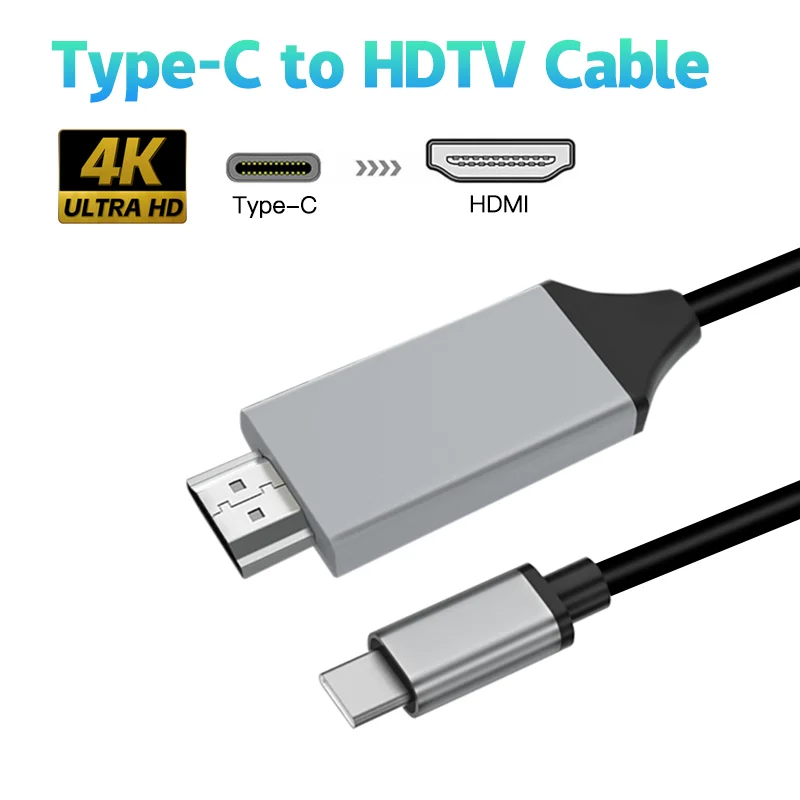 C HDTV USB 3 1 Compatible Adapter Cable 30Hz 4K Extend Macbook Monitor Zpaxo