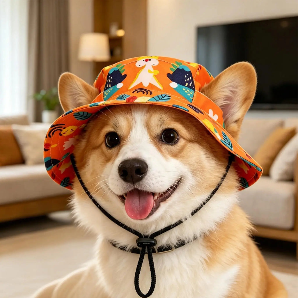 Adjustable Dog Sun Hat – Breathable UV Fisherman Cap for Pets Dog Sun Hat Zpaxo