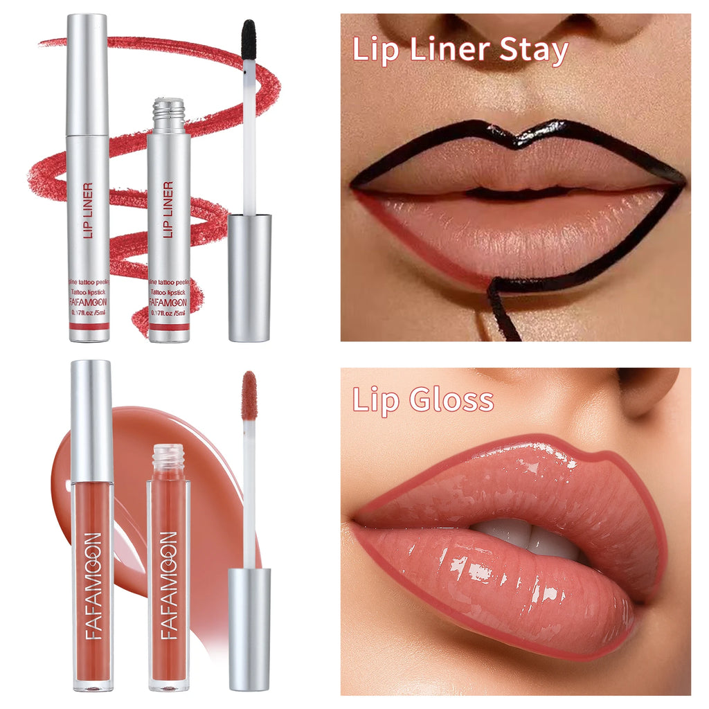 Peel-off Lip Liner Gloss Long-lasting Glossy Lightweight Moisturizing